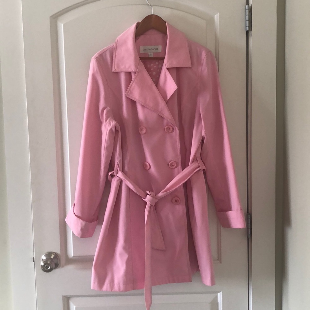 Pink Liz Claiborne rain jacket